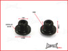 Black CNC Machined Billet Aluminium Threaded Mirror Block Off Plugs - 2 x M8 RH Threads