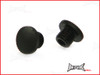 Black CNC Machined Billet Aluminium Threaded Mirror Block Off Plugs - 1 x M8 RH & 1 x M8 LH Thread