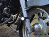 Matte Black Aluminium Bullet Spot / Fog Lights + Complete Wiring Kit + Fork Clamps - 52/53mm