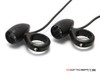 Matte Black Aluminium Bullet Spot / Fog Lights + Complete Wiring Kit + Fork Clamps - 54/55mm