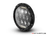 7" Black Multi Projector LED Headlight + DRL Insert - 75w