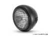 6" Matte Black Universal Metal Headlight + Mesh Grill