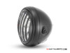 6" Matte Black Universal Metal Headlight + Prison Grill - Emarked