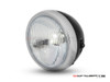  6" Matte Black + Chrome Universal Metal Classic Headlight 
