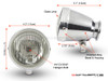 4.5" Polished Alloy Bottom Mount Vintage Style Universal Headlight