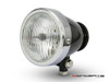 4.5" Gloss Black + Chrome Bottom Mount Vintage Style Universal Headlight