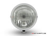4.5" Gloss Black + Chrome Bottom Mount Vintage Style Universal Headlight