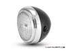 6" Matte Black & Chrome + Mesh Grill Metal Classic Headlight - Emarked