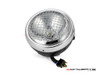 6" Matte Black & Chrome + Mesh Grill Metal Classic Headlight - Emarked