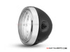 6" Matte Black & Chrome + Prison Grill Metal Classic Headlight - Emarked