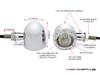 Chrome CNC Machined Billet Alum Classic Integrated LED Stop / Tail Lights + Turn Signals