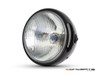7.7' Gloss Black Universal Metal Classic Headlight - DOT Approved