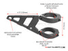 MAX Stomp Black CNC Machined Headlight Brackets - 50/51mm Diameter