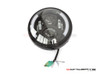 7.7" Gloss Black Metal LED Headlight + Integrated DRL & Turn Signals