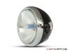 6" Gloss Black + Chrome Universal Metal Classic Headlight - Emarked
