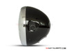 6" Gloss Black + Chrome Universal Metal Classic Headlight - Emarked