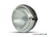 6" Gloss Black & Chrome + Mesh Grill Metal Classic Headlight - Emarked