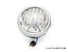 6" Gloss Black & Chrome + Prison Grill Metal Classic Headlight - Emarked