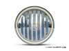 6" Gloss Black & Chrome + Prison Grill Metal Classic Headlight - Emarked