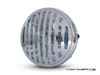 7.5" Gloss Black & Chrome + Prison Grill Metal Classic Headlight
