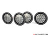 4" Universal Flush Mount Integrated LED Stop / Tail Light / Turn Signals + Reverse Lights - Set Of 4