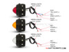  2.75" Universal Alum LED Stop / Tail Lights + Turn Signals + Reverse Lights - Set Of 6