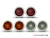 2.75" Universal Polished Alum LED Stop / Tail Lights + Turn Signals + Reverse Lights - Set Of 6