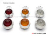 2.75" Universal Polished Alum LED Stop / Tail Lights + Turn Signals + Reverse Lights - Set Of 6