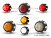 CNC Machined Alum Beehive LED Stop / Tail Lights + Turn Signals + Reverse Lights - Set Of 6