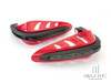 RED Universal Hand Guards with Integrated Amber LED Turn Signals