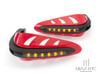 RED Universal Hand Guards with Integrated Amber LED Turn Signals
