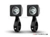 Cube 10W LED Spot Lights + Wiring Harness + Switch + Fork Clamps - 32/33MM