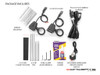 Cube 10W LED Spot Lights + Wiring Harness + Switch + Fork Clamps - 32/33MM