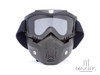  Open Face Helmet Bikers Full Face Mask / Goggles - Smoked Lens