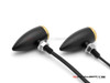 MAX Black + Brass Machined Alum Micro Bullet LED Indicators / Turn Signals