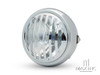 6" Chrome + Prison Grill Metal Classic Headlight