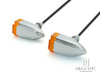 Maltese Cross Chrome Alloy Custom LED Turn Signals
