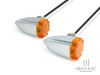 Maltese Cross Chrome Alloy Custom LED Turn Signals