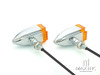 Maltese Cross Chrome Alloy Custom LED Turn Signals