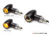 MAX LADZ Black + Brass CNC Machined Alum Mini LED Indicators / Turn Signals + Running Lights