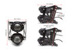 Black Dual Stacked Streetfighter Projector Headlight Set - Emarked & DOT Approved