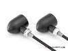 MAX "DERBY" Black CNC Machined Alum Classic Mini LED Indicators / Turn Signals