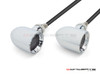 MAX "DERBY" Chrome CNC Machined Alum Classic Mini LED Indicators / Turn Signals