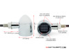MAX "DERBY" Chrome CNC Machined Alum Classic Mini LED Indicators / Turn Signals