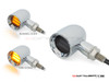 MAX "DERBY" Chrome CNC Machined Alum Classic Mini LED Indicators / Turn Signals