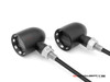 MAX "DERBY" Black + Contrast CNC Machined Alum Classic Mini LED Indicators / Turn Signals