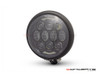 5.75" Bates Style LED Multi Projector Matte Black Metal Headlight + DRLS