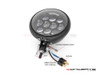 5.75" Bates Style LED Multi Projector Matte Black Metal Headlight + DRLS