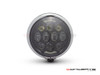 5.75" Bates Style LED Multi Projector Gloss Black + Chrome Metal Headlight + DRLS