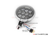 5.75" Bates Style LED Multi Projector Gloss Black + Chrome Metal Headlight + DRLS